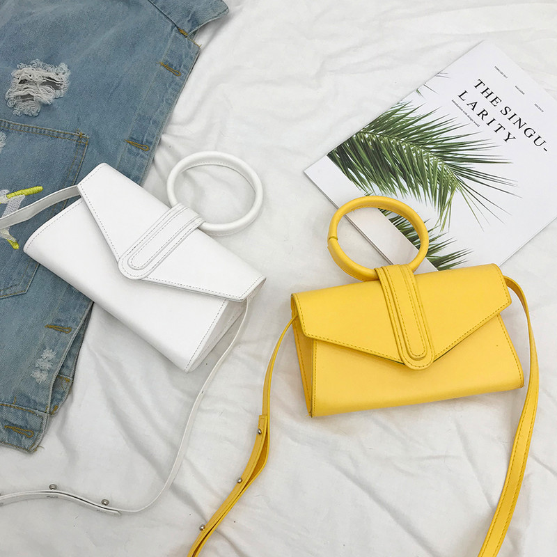 Candy Color Crossbody kott Naiste käekott 2022 Moodne lihtsa disainiga käekott, naine Luksuslik PU-nahast ühevärviline sidur, naistele