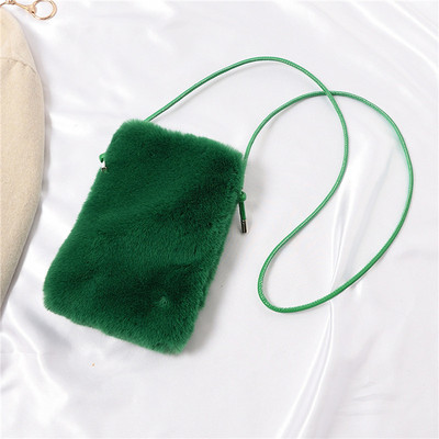 2023. aasta lihtne talvine kunstkarusnahast põikkott naistele Väikesed ühevärvilised mobiiltelefonikotid Mini välistingimustes kasutatav reisikott