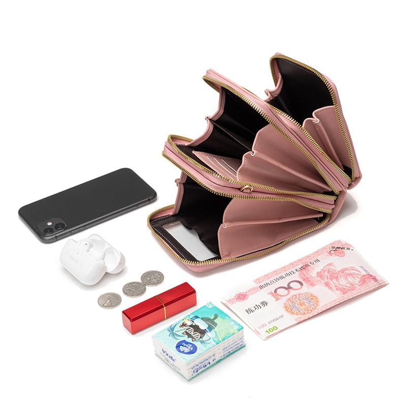 Kézitáskák Női táska Női válltáska Messenger táska Nagy kapacitású tükrös érintőképernyős mobiltelefon táska pénztárca kártyatartó