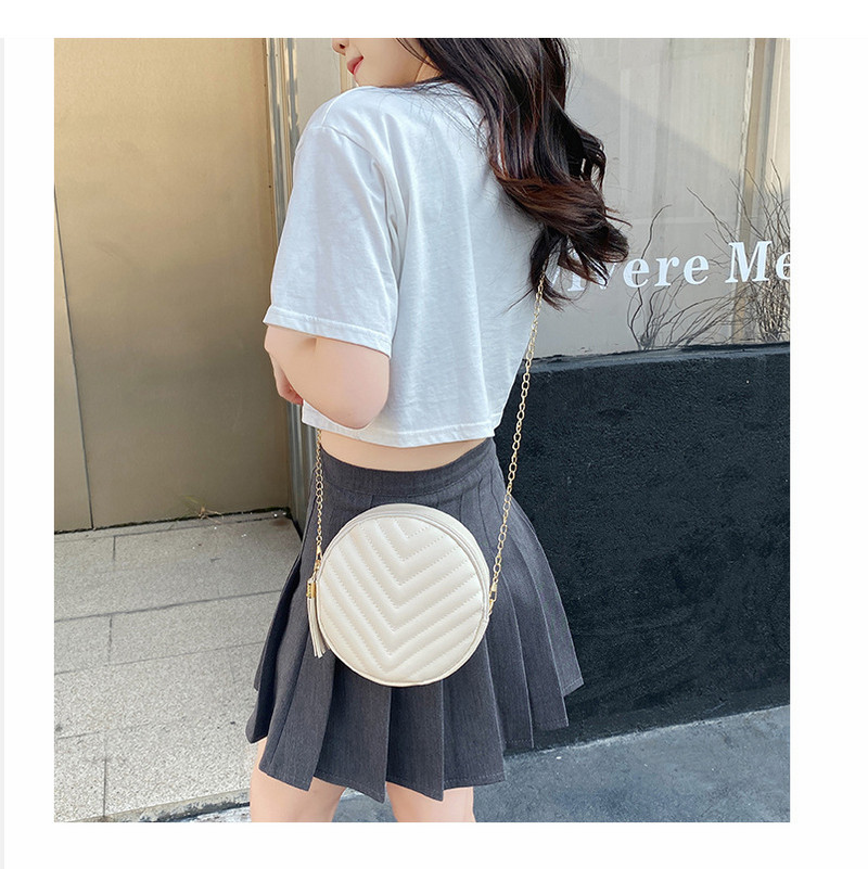 Geantă rotundă pentru femei, de designer de modă, din piele, genți de umăr circulare, cu ciucuri, pentru femei, geantă de mână pentru femei.