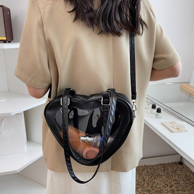 Τσάντα Lolita Heart Messenger Gothic Lolita Rivet Crossbody Τσάντα Μεταλλική διακόσμηση PU Δερμάτινο ρετρό στυλ Χαριτωμένο για καθημερινά ταξίδια