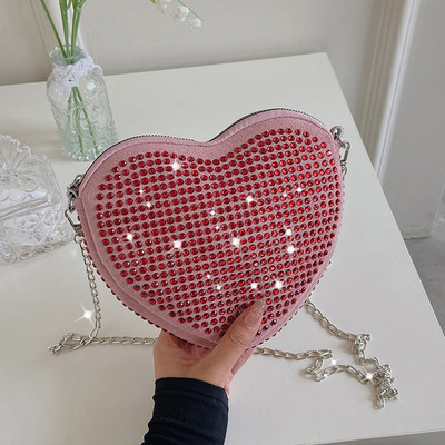 Τσάντα Lolita Heart Messenger Gothic Lolita Rivet Crossbody Τσάντα Μεταλλική διακόσμηση PU Δερμάτινο ρετρό στυλ Χαριτωμένο για καθημερινά ταξίδια