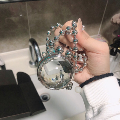 MINI Kott Naiste kristallist ümmargused ketid Litritega mood Hasp Läbipaistev õlakott Käekott Ornamendikott Sweet