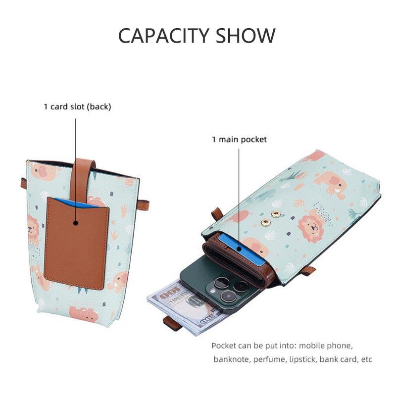 Ženska mala torba na rame sa slatkim životinjskim printom Ženska ljetna torba za telefon Kožne torbe na rame Ženska torba preko ramena Torbica