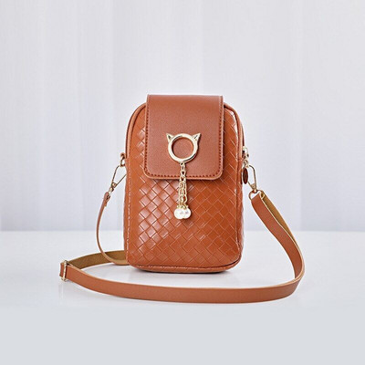 Mini geantă de umăr pentru telefon mobil încrucișată Poșetă cu monede țesute cu ciucuri de perle geantă de femeie în stil de acoperire, geantă diagonală de umăr