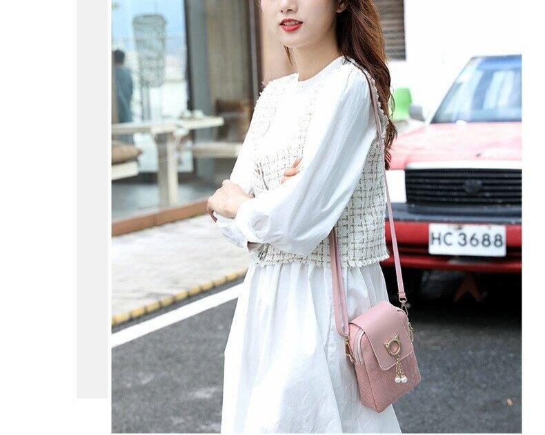 Mini geantă de umăr pentru telefon mobil încrucișată Poșetă cu monede țesute cu ciucuri de perle geantă de femeie în stil de acoperire, geantă diagonală de umăr