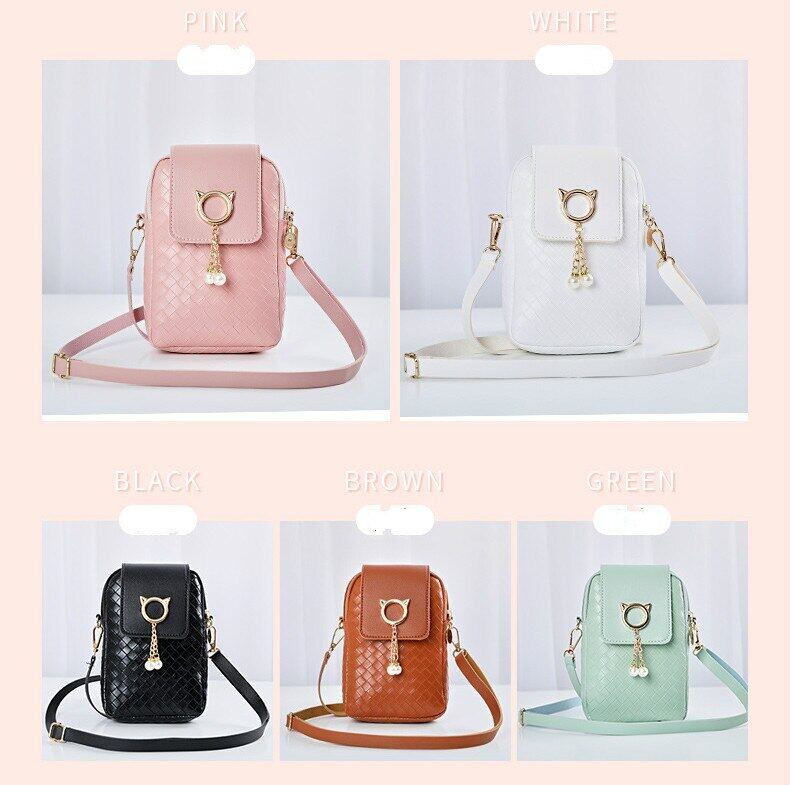 Mini geantă de umăr pentru telefon mobil încrucișată Poșetă cu monede țesute cu ciucuri de perle geantă de femeie în stil de acoperire, geantă diagonală de umăr