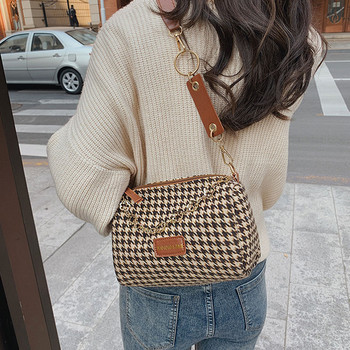 Youda Vintage Houndstooth Bucket Bags Нова дамска чанта от див вълнен плат Дамска чанта през рамо през рамо Tote Дамски чанти Портмонета