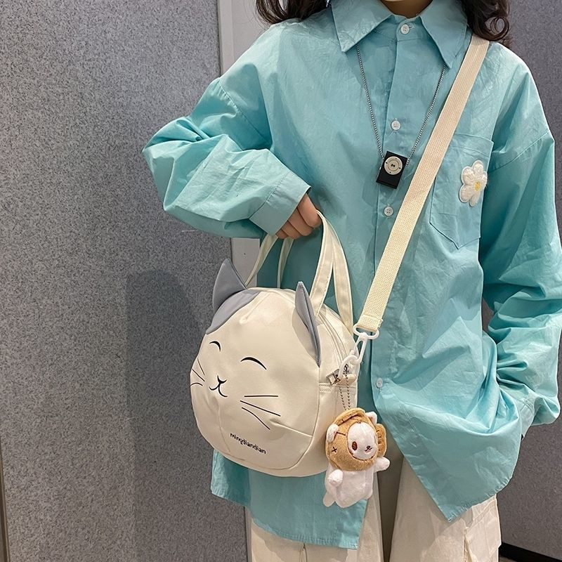 2022. aasta lõuendiprindid Kassikott Messenger Õlakott Naistele Korduvkasutatavad toidupoe ostukotid Kaasaskantav kandekott Kooli põikkott