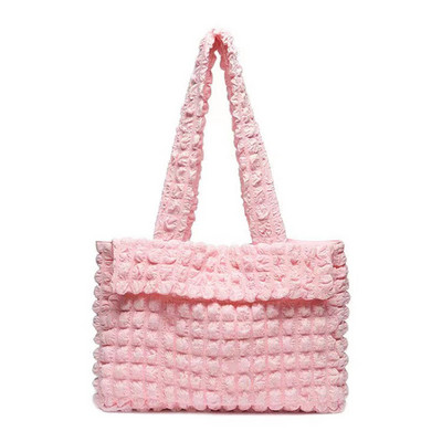 Hylhexyr nailonist kandekott Plisseeritud tepitud mull-puuvillast käekott Kerged, lihtsad suure mahuga õlakottid