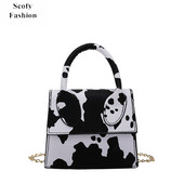 SCOFY FASHION Cow Print Mini Crossbody kotid naistele Elegantne käekott ja rahakott Luksuslik kõrge disainiga lilleline väike õlakott