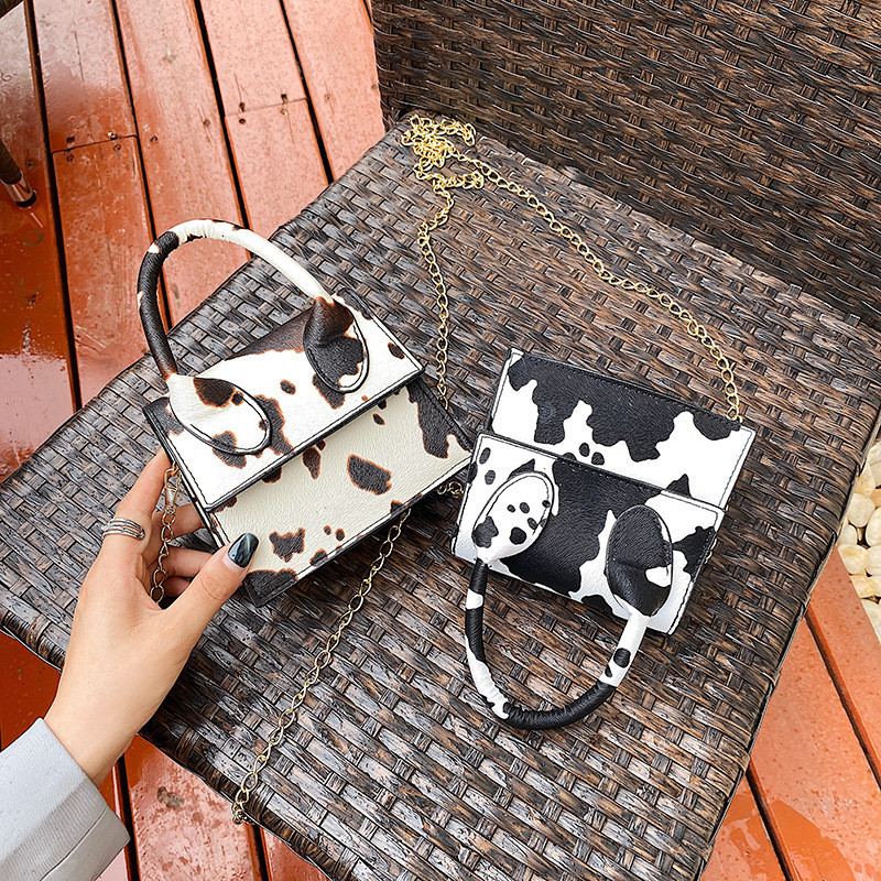 SCOFY FASHION Cow Print Mini Crossbody kotid naistele Elegantne käekott ja rahakott Luksuslik kõrge disainiga lilleline väike õlakott