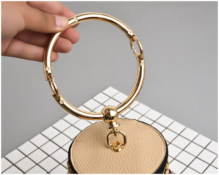 Jaunā ķēdes savvaļas zāle austa plecu soma Messenger somas gredzenu pušķis