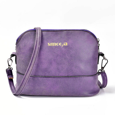 SMOOZA New Fashion Γυναικείες τσάντες Messenger Scrub Τσάντα με κοχύλι Nubuck Δερμάτινες μικρές τσάντες χιαστί Over The Shoulder Γυναικεία τσάντα