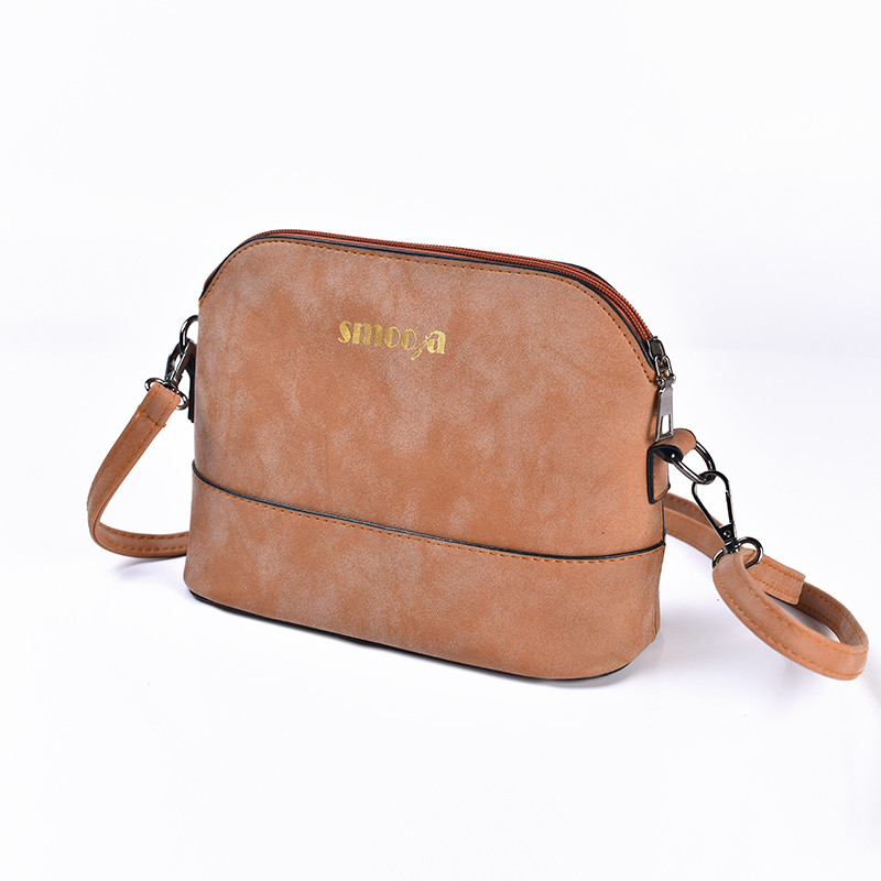 SMOOZA New Fashion Γυναικείες τσάντες Messenger Scrub Τσάντα με κοχύλι Nubuck Δερμάτινες μικρές τσάντες χιαστί Over The Shoulder Γυναικεία τσάντα