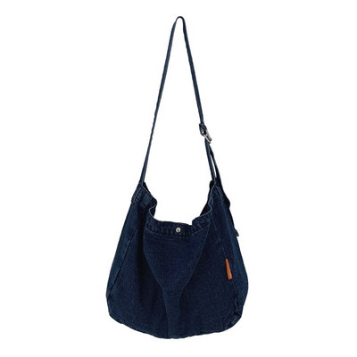Suure mahutavusega õlakotid naistele Harajuku Cowboy Crossbody kotid Retro vabaaja tudengitele Raamatukotid Kandekotid Ühevärvilised teksariidest