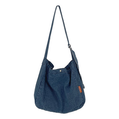 Suure mahutavusega õlakotid naistele Harajuku Cowboy Crossbody kotid Retro vabaaja tudengitele Raamatukotid Kandekotid Ühevärvilised teksariidest