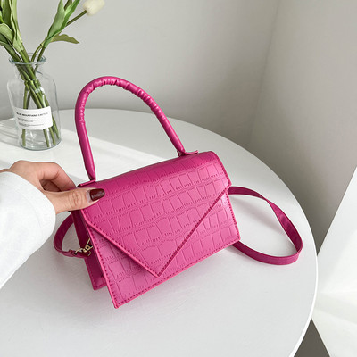 Új dizájnú, divatos válltáska tömör Pu bőr kereszttestű táskák nőknek, kis füles kézitáskák hölgyeknek