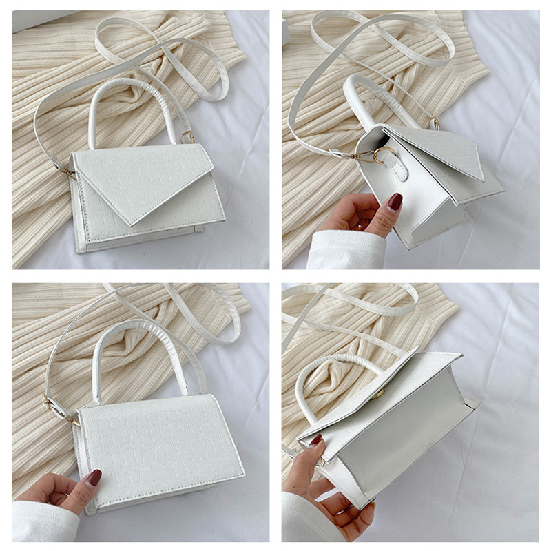 Új dizájnú, divatos válltáska tömör Pu bőr kereszttestű táskák nőknek, kis füles kézitáskák hölgyeknek