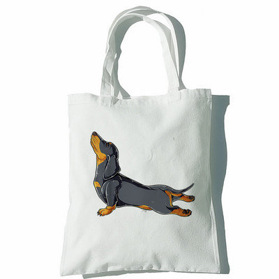 Taks Naljakas Naiste Käekotid Õlakotid Vabaaja ostlemine Tüdrukud Koer Loom Must Käekott Naiste Elegantne lõuendist kott