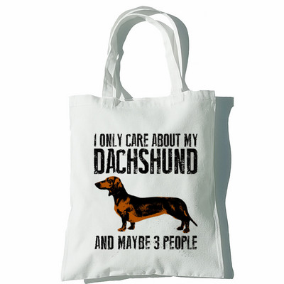 Taks Naljakas Naiste Käekotid Õlakotid Vabaaja ostlemine Tüdrukud Koer Loom Must Käekott Naiste Elegantne lõuendist kott