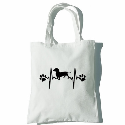 Taks Naljakas Naiste Käekotid Õlakotid Vabaaja ostlemine Tüdrukud Koer Loom Must Käekott Naiste Elegantne lõuendist kott