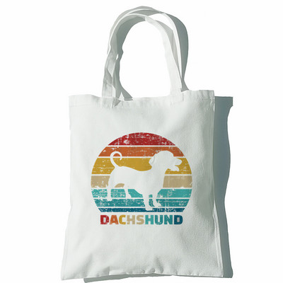 Taks Naljakas Naiste Käekotid Õlakotid Vabaaja ostlemine Tüdrukud Koer Loom Must Käekott Naiste Elegantne lõuendist kott