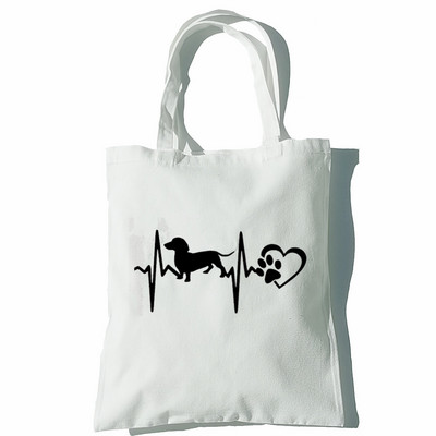 Taks Naljakas Naiste Käekotid Õlakotid Vabaaja ostlemine Tüdrukud Koer Loom Must Käekott Naiste Elegantne lõuendist kott