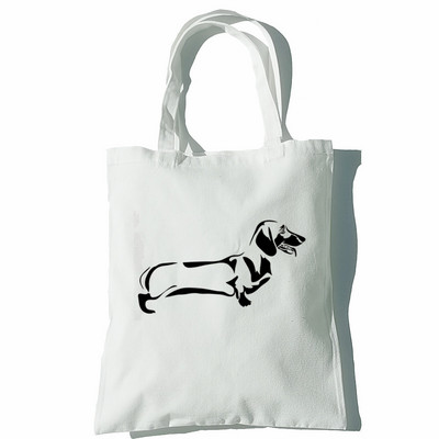 Taks Naljakas Naiste Käekotid Õlakotid Vabaaja ostlemine Tüdrukud Koer Loom Must Käekott Naiste Elegantne lõuendist kott