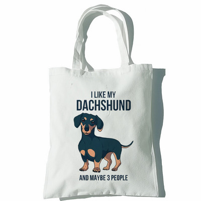 Taks Naljakas Naiste Käekotid Õlakotid Vabaaja ostlemine Tüdrukud Koer Loom Must Käekott Naiste Elegantne lõuendist kott