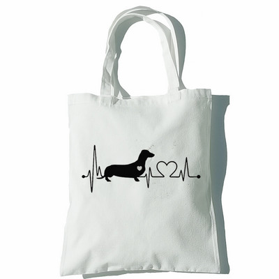 Taks Naljakas Naiste Käekotid Õlakotid Vabaaja ostlemine Tüdrukud Koer Loom Must Käekott Naiste Elegantne lõuendist kott