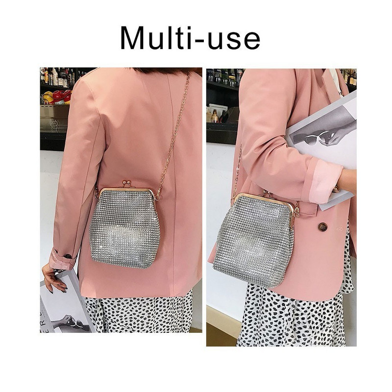 Chain Straw Kiss Lock Shell Naiste käekotid Vintage disainkott Naiste õlakott tasuta kohaletoimetamine