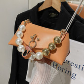 Fashion Shell erszényes táska Vintage Pearl láncos válltáska nőknek 2022 nyári mini kis Crossbody táska tervezői kuplungtáska