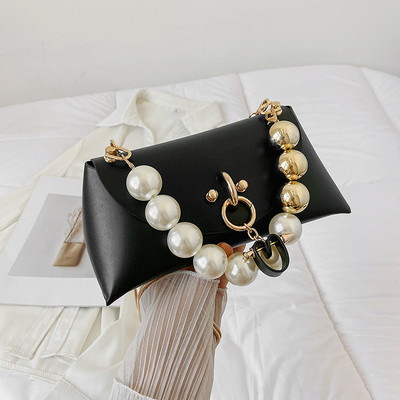 Fashion Shell erszényes táska Vintage Pearl láncos válltáska nőknek 2022 nyári mini kis Crossbody táska tervezői kuplungtáska