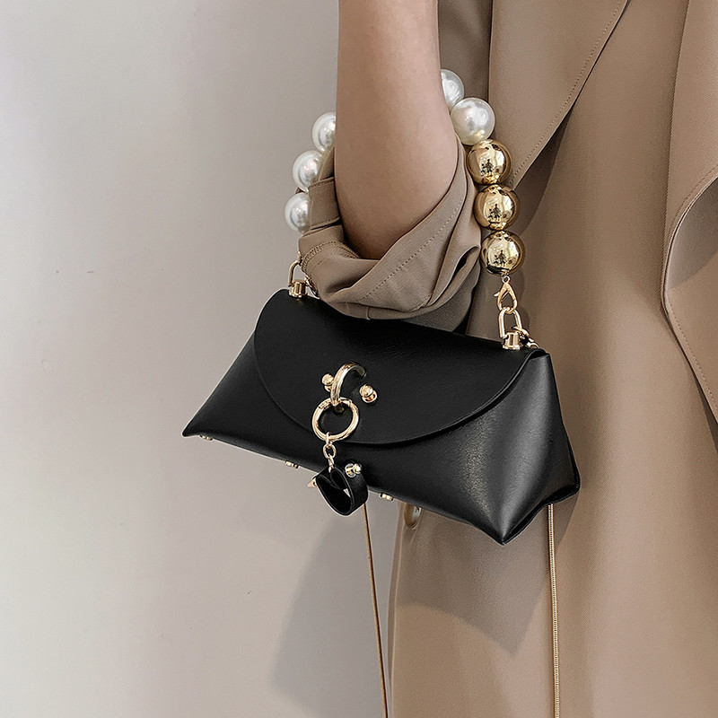 Fashion Shell erszényes táska Vintage Pearl láncos válltáska nőknek 2022 nyári mini kis Crossbody táska tervezői kuplungtáska