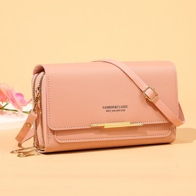 2023 Geantă nouă de umăr pentru femei, versiune coreeană, de capacitate mare, multifuncțională, geantă de mână medie lungă, portofel zero, culoare uni, simplu