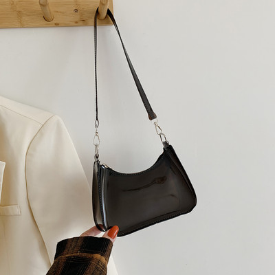 Geantă de cumpărături pentru femei Jelly 2022 Tendință Transparentă de culoare solidă pentru umăr, geantă de telefon pentru subrat, genți de mână pentru femei Hobos