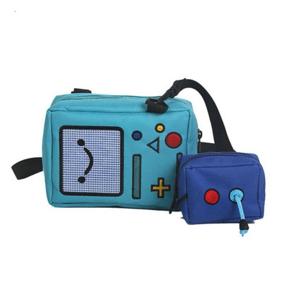 Cute Girls Mini Robot Bag Sieviešu ikdienas plecu soma Funny Kawaii Crossbody somas sievietēm Bolsas De Marca neilona soma