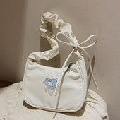 Naiste õlakotid Vintage südamemustriga trükitud kaenlaaluste kott naistele lukuga vabaaja armsad pelmeenist kotid naiste lõuendist käekott