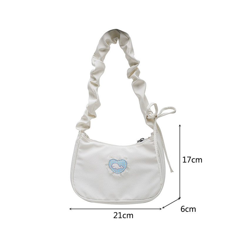 Naiste õlakotid Vintage südamemustriga trükitud kaenlaaluste kott naistele lukuga vabaaja armsad pelmeenist kotid naiste lõuendist käekott