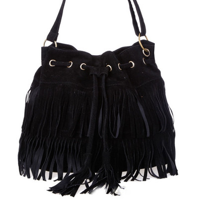 Bolsos 2015 Faux Suede Fringe Tassel Femei Geantă de umăr Messenger Bag Stilul Vintage Fată Crossbody Bag Mujer Bolso Flecos
