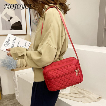 Модна дамска чанта през рамо Vintage Дамска едноцветна карирана чанта Messenger, платнена голяма чанта за телефон през рамо