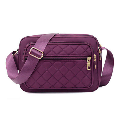 Moodne naiste õlakott Vintage naiste ühevärviline ruuduline käekott, lõuend, suur telefonikott