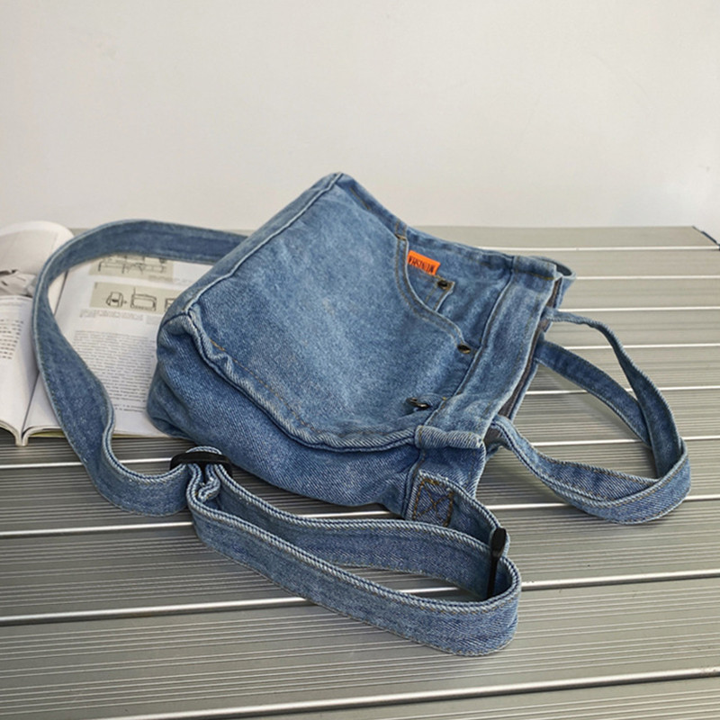 Geantă de umăr pentru femei din pânză de denim de înaltă calitate