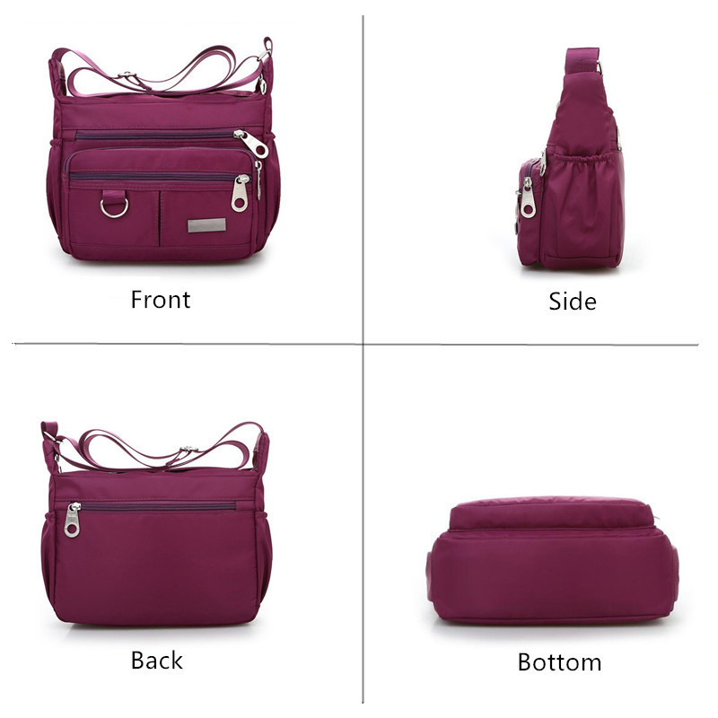 Moteriškas peties krepšys Bimba vandeniui atsparus nailoninis krepšys Laisvalaikio moteriškos peties didelės talpos rankinė Moteriškas pasiuntinių krepšys