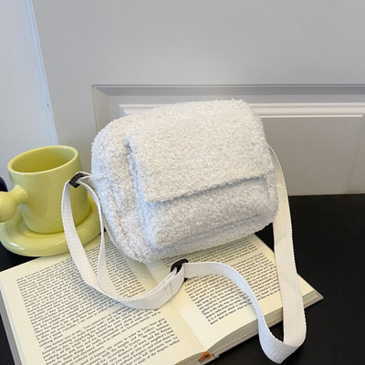 Moodsad õlakotid, naiste vintage lambavillane ühevärviline väike ketiga ristkorpuse kott reisiostudeks