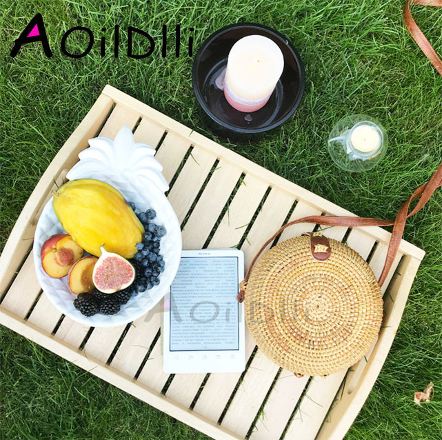 2022 INS Δημοφιλείς γυναικείες χειροποίητες στρογγυλή τσάντα ώμου παραλίας Bali Circle ψάθινες τσάντες καλοκαιρινές υφαντές τσάντες από ρατάν Γυναικεία τσάντα αγγελιοφόρου