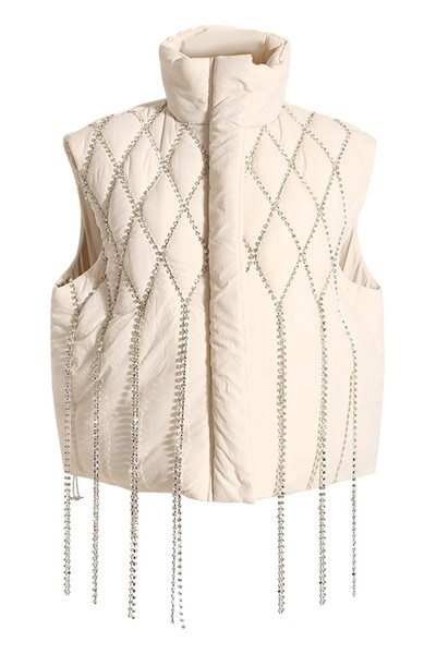 Naiste metallist kettidega vest