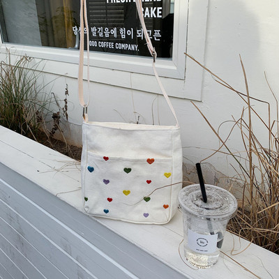 Youda Fashion Γυναικείες τσάντες χιαστί σώματος Κλασικές χαριτωμένες γυναικείες τσάντες ώμου για ψώνια Casual γλυκά κορίτσια Απλό μίνι καμβά Smiley