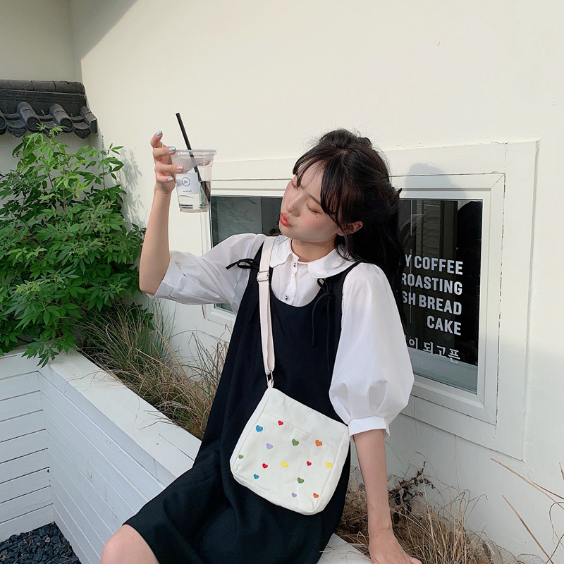 Youda Fashion Γυναικείες τσάντες χιαστί σώματος Κλασικές χαριτωμένες γυναικείες τσάντες ώμου για ψώνια Casual γλυκά κορίτσια Απλό μίνι καμβά Smiley